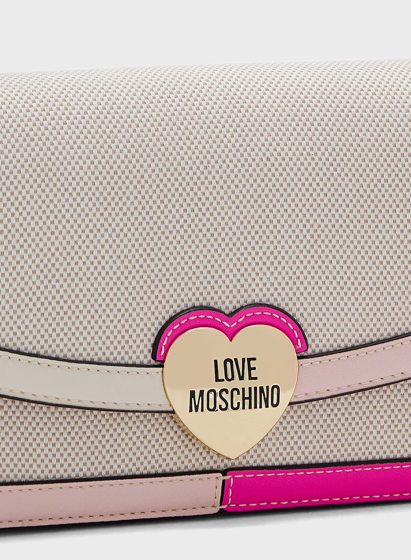 Love Moschino NATURAL CANVAS-MULTICOLOUR PU NATURAL CANVAS-MULTI