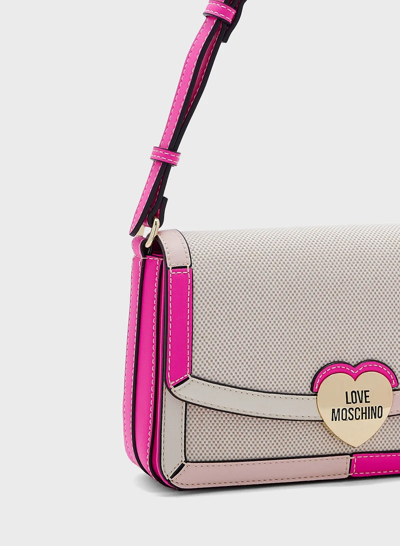 Love Moschino NATURAL CANVAS-MULTICOLOUR PU NATURAL CANVAS-MULTI