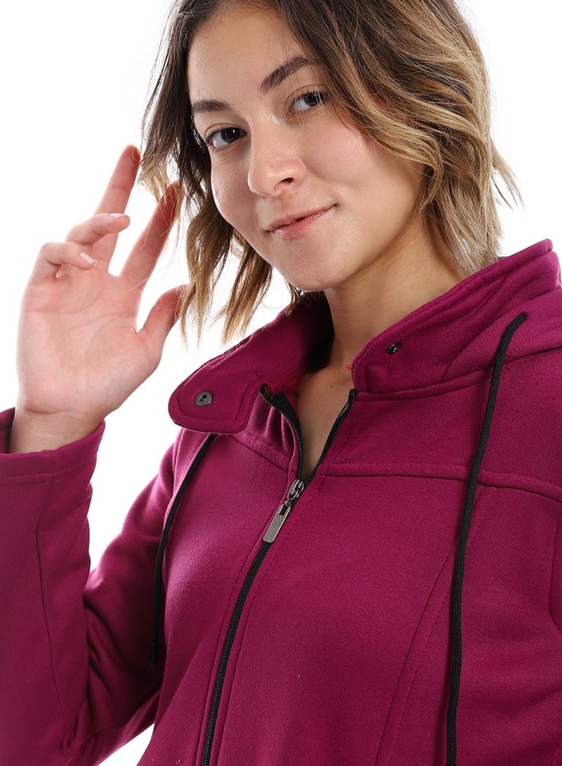 Caesar Women Hoodie With Front Zipper  - Image 3