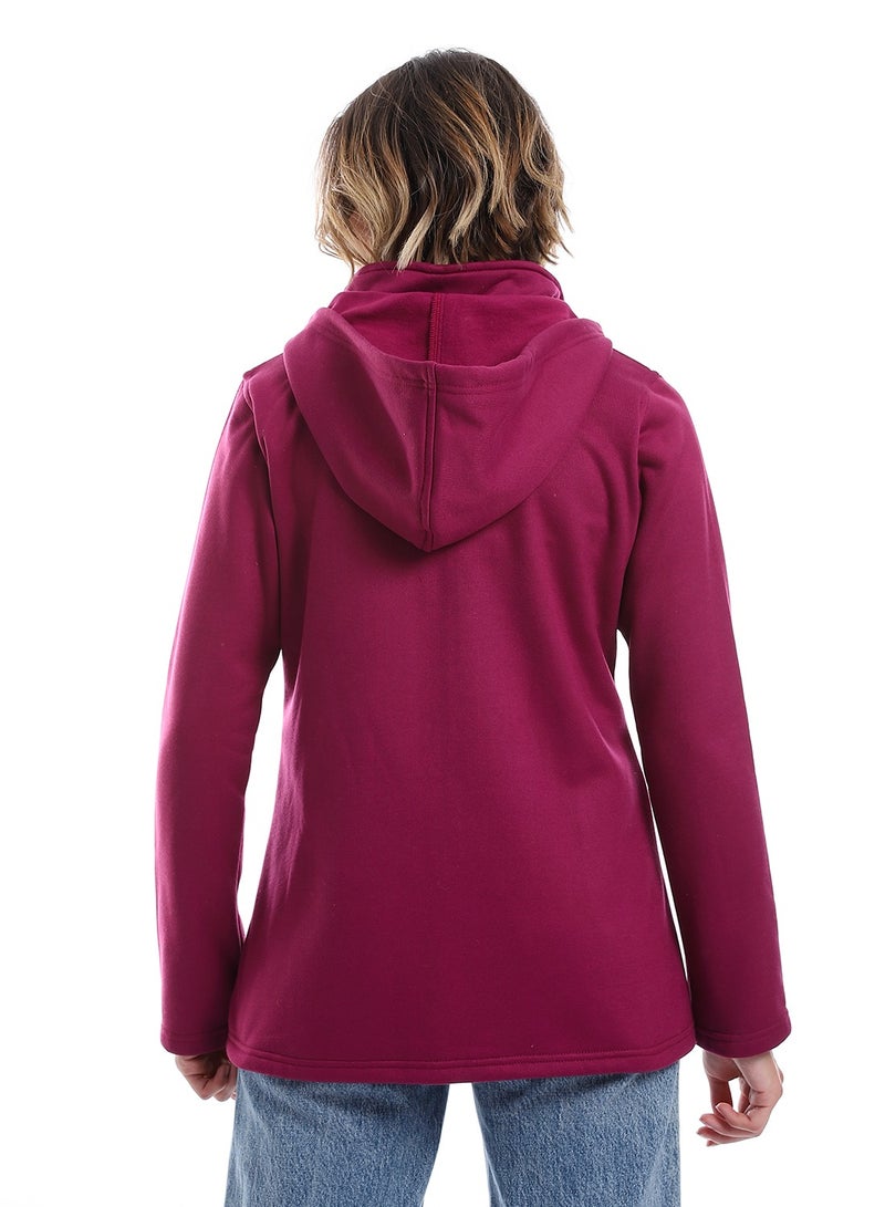 Caesar Women Hoodie With Front Zipper  - Image 4