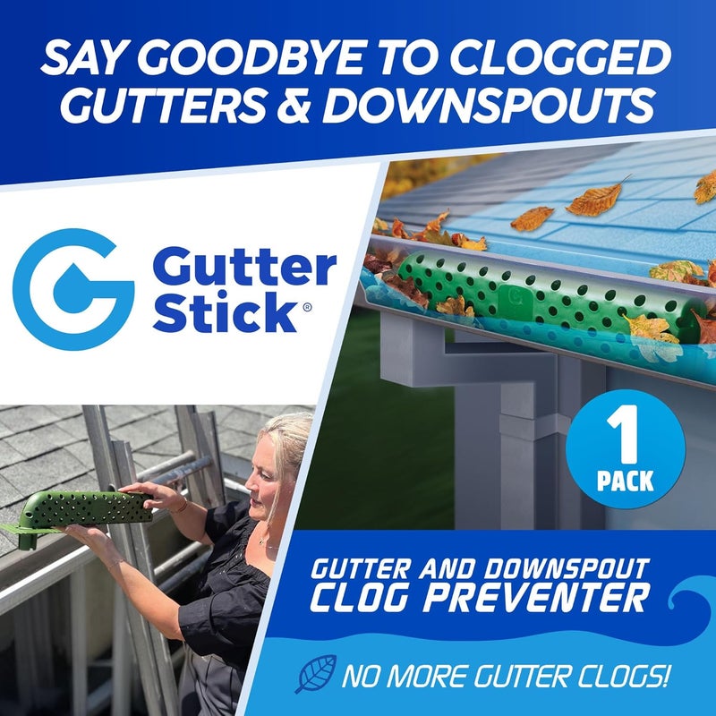 Gutter Stick Store Downspout Guard - Prevents Clogs, Overflows & Water Damage - Universal Fit for All Gutters - Easy No-Tool Install - Weatherproof & Durable - Keeps Debris Out, Water Flowing - 1 Pack - Image 2