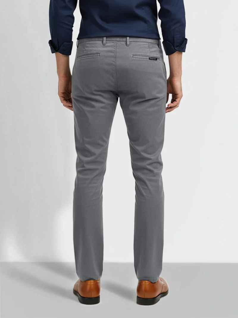 Being Human GREY Men Slim Fit Chinos Trousers for Men | Best Price UAE
