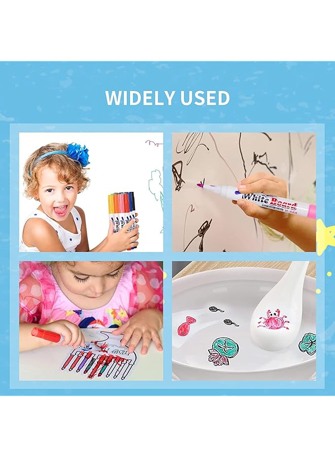 إيروريكس قلم رسم مائي سحري مكون من 12 لونًا، أقلام رسم سحرية، قلم سبورة بيضاء، قلم مقاوم للماء، أقلام رسم مائية عائمة، أقلام رسم للأطفال، هدية رسم للكبار، أقلام رسم ملونة صديقة للبيئة - Image 3