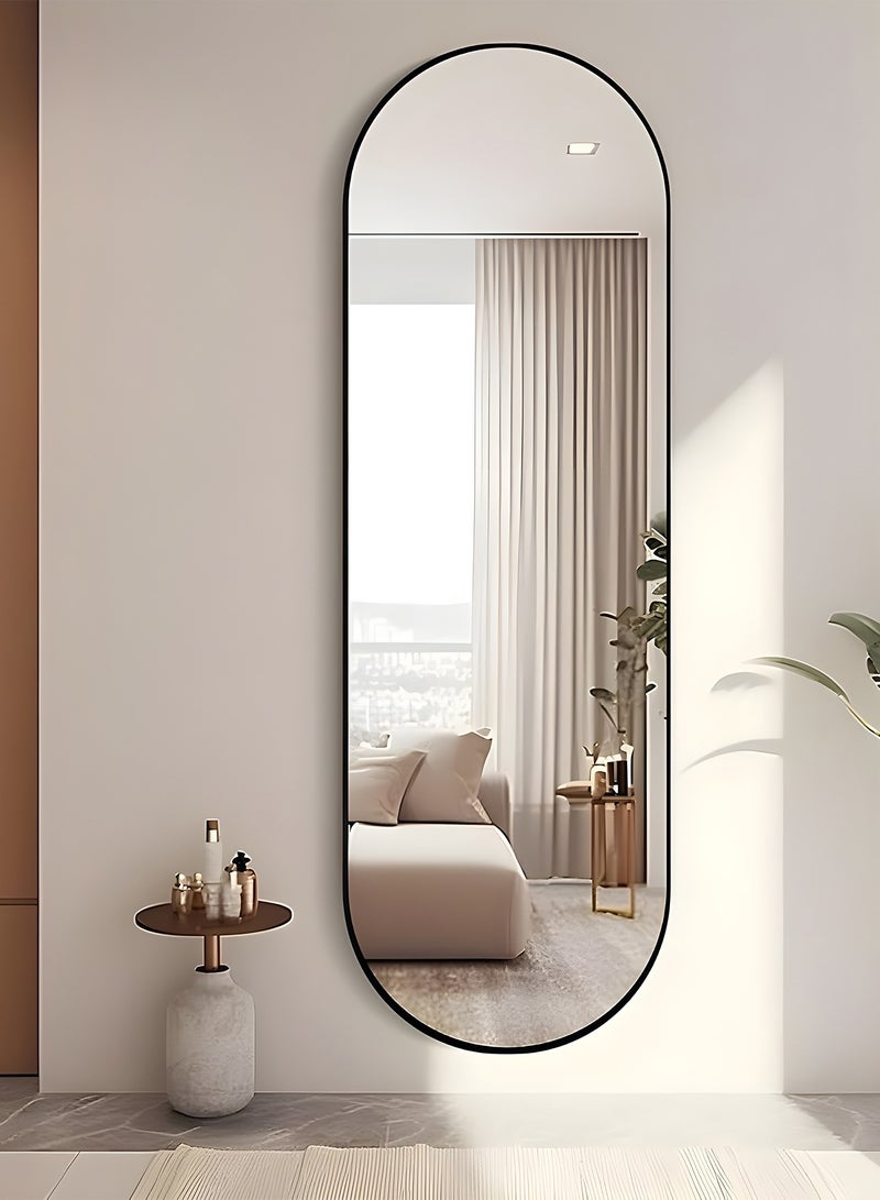 Taimi Elegant Mirror 160x38cm - Decorative Mirror with Strong Black Stand - Dressing Mirror with 4 wheels for easy movement  - Image 3