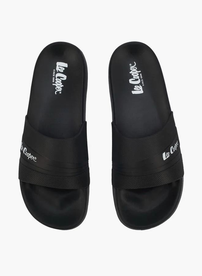 Lee Cooper BLACK Men Logo Print Slides for Men | Best Price UAE