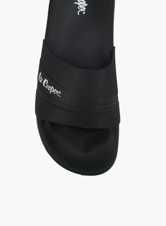 Lee Cooper BLACK Men Logo Print Slides for Men | Best Price UAE