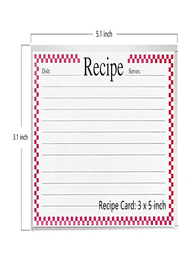 BeeSpring Recipe Card Covers. Clear Vinyl 3 x 5 Inch Kitchen Recipe Card Protectors, 3 x 5 Inch Set of 48 - Image 1