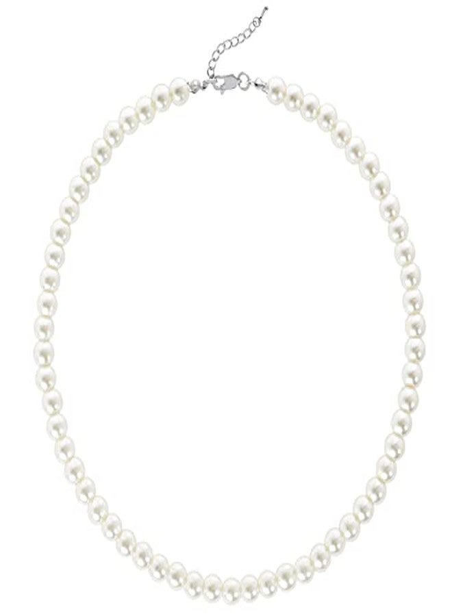 RECTYO GALLERY1Psc Premium Round Imitation Pearl Necklace Wedding Pearl Necklace for Brides - Image 1