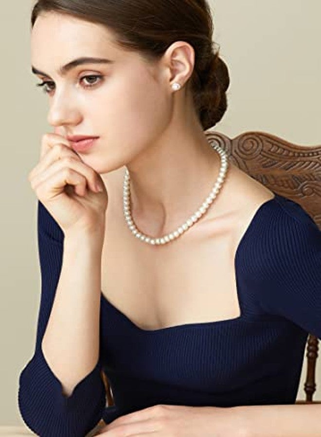 RECTYO GALLERY1Psc Premium Round Imitation Pearl Necklace Wedding Pearl Necklace for Brides - Image 3