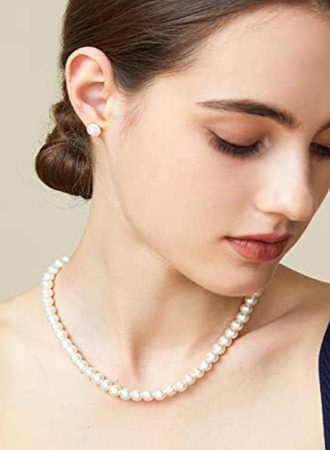RECTYO GALLERY1Psc Premium Round Imitation Pearl Necklace Wedding Pearl Necklace for Brides - Image 4