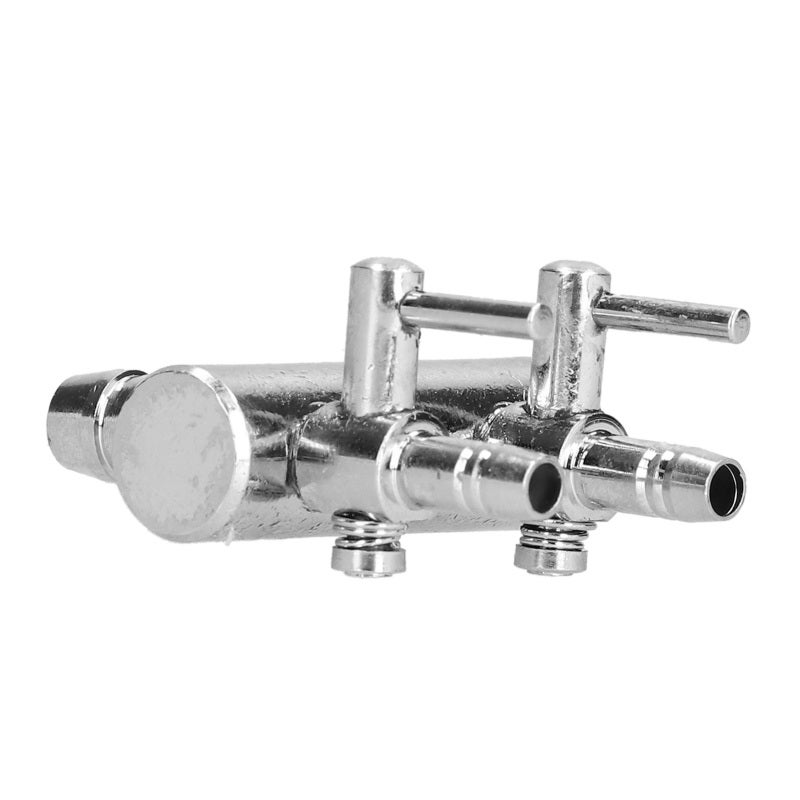 Stainless Steel Fish Tank Distribution Valve - 0.3in Inlet 0.2in Outlet Oxygen Pipe Flow Control for Aquarium Gas Shunting - Image 1