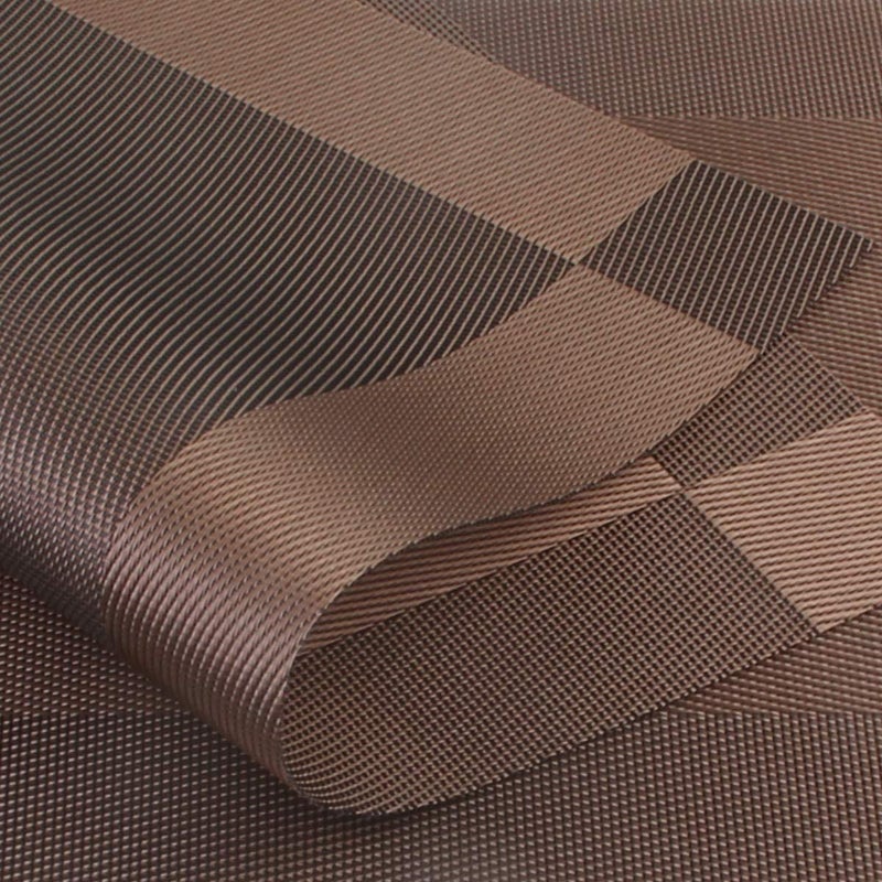 Ramkuwar PVC Placemat 8 PCS of Non Slip Place Mats Washable Vinyl Placemats Set of 8 Brown - Image 3