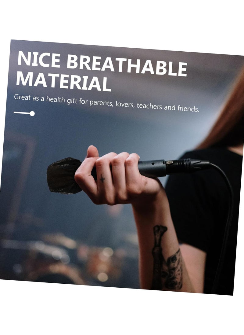 GGOOT 100Pcs Disposable microphone cover disposable karaoke cover microfonos inalambricos professional mic windscreen covers One-off Mic Cover non-woven cover Popularity non-woven fabric  - Image 4