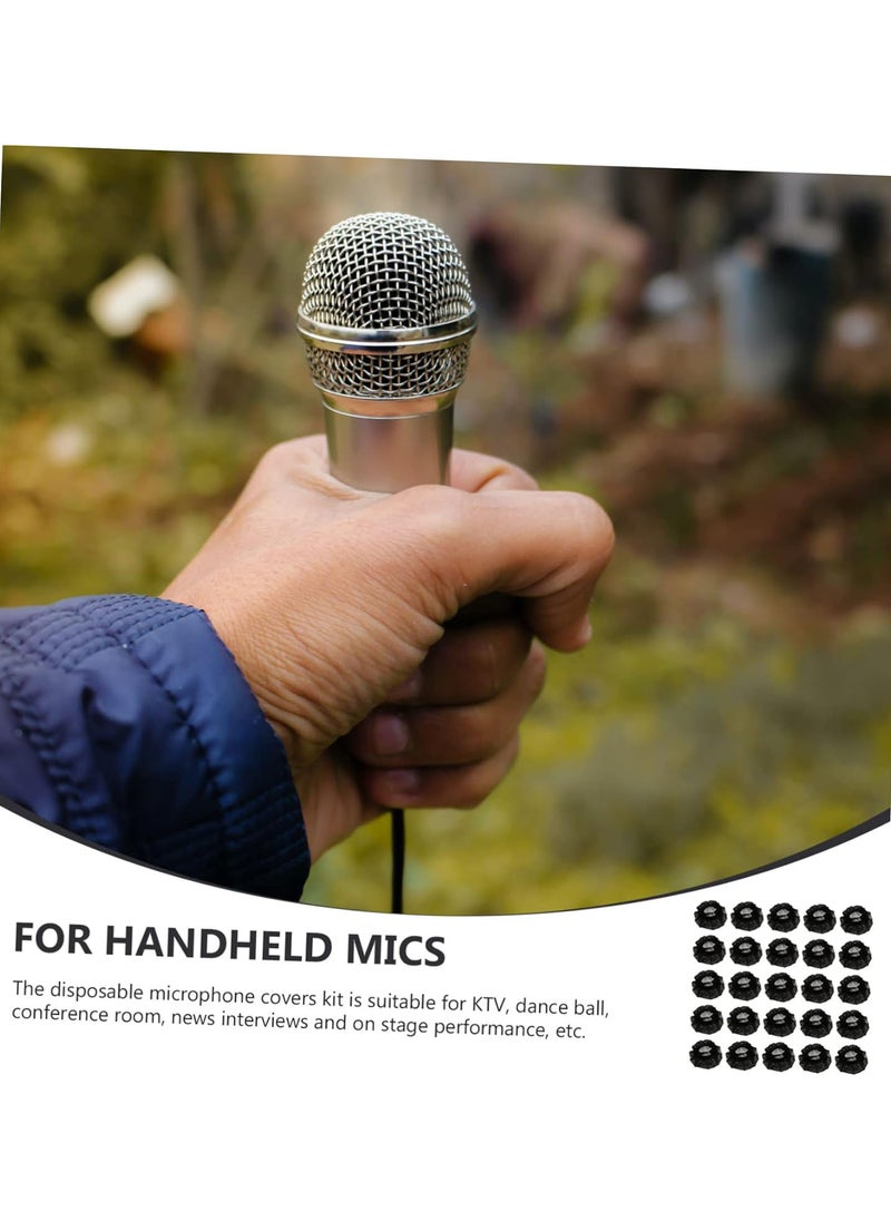 GGOOT 100Pcs Disposable microphone cover disposable karaoke cover microfonos inalambricos professional mic windscreen covers One-off Mic Cover non-woven cover Popularity non-woven fabric  - Image 2