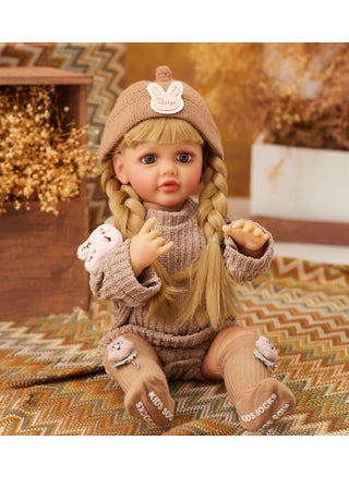 Realistic Full Silicone Baby Doll – 55 cm Tall,  Lifelike Features and Fashionable Outfits - pzsku/Z8B06D7B801424ED1694BZ/45/_/1732118250/37714658-a7d4-4034-af38-afcbe288d202