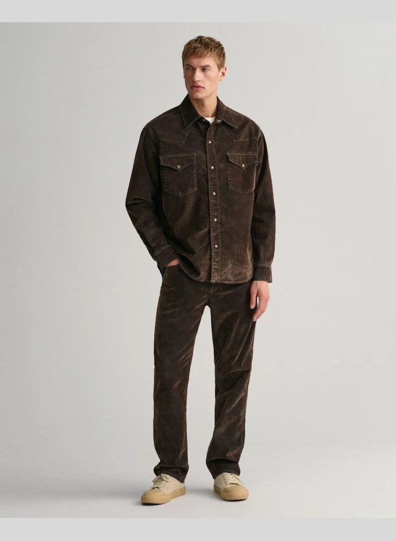 GANT Oversized Flocked Velvet Rodeo Shirt