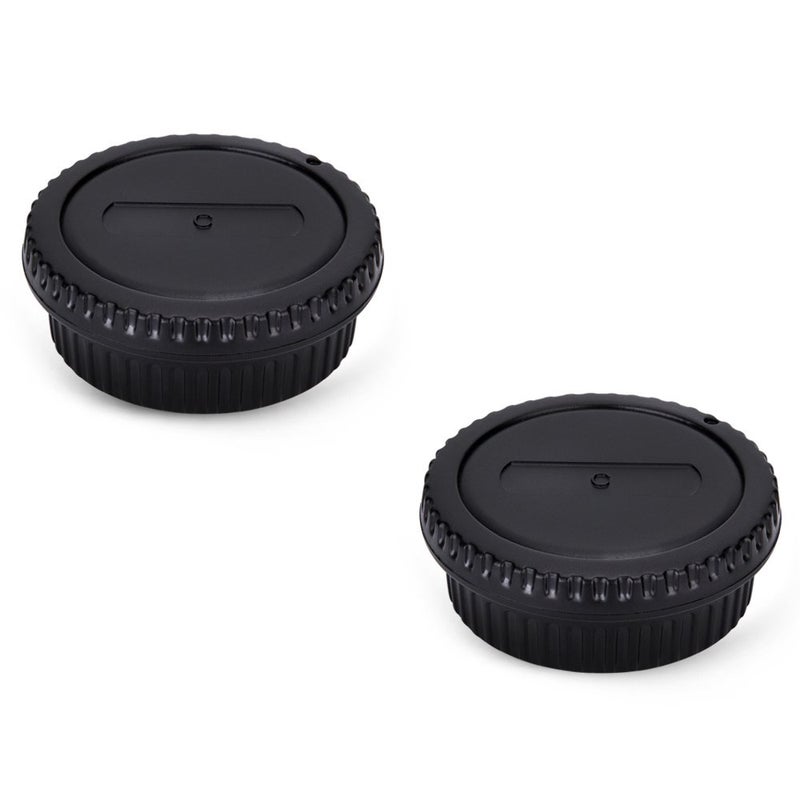 JJC 2-Pack Body Cap Cover and Rear Lens Cap Kit for Canon EOS Rebel T6 T7 T5 T4i T5i T6i T6s T7i T8i SL1 SL2 SL3 60D 70D 77D 80D 90D 5D Mark II III IV 6D 7D & More Canon DSLR Camera with EF EF-S Lens - Image 1
