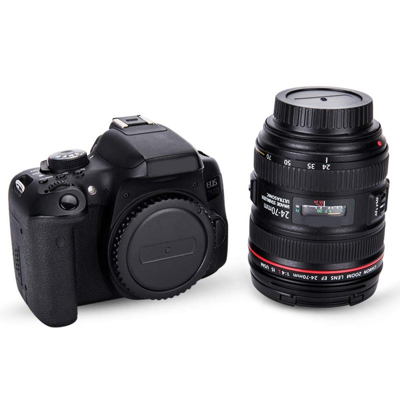JJC 2-Pack Body Cap Cover and Rear Lens Cap Kit for Canon EOS Rebel T6 T7 T5 T4i T5i T6i T6s T7i T8i SL1 SL2 SL3 60D 70D 77D 80D 90D 5D Mark II III IV 6D 7D & More Canon DSLR Camera with EF EF-S Lens - Image 4