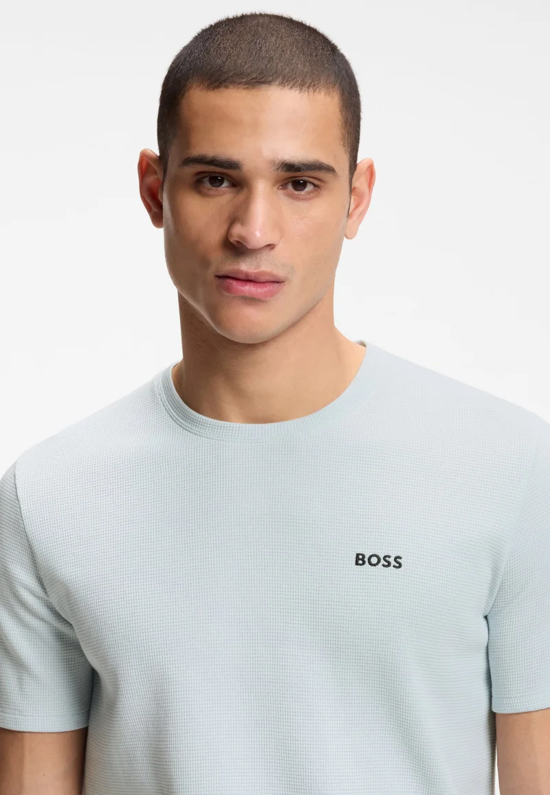 BOSS  Cotton-blend pyjama T-shirt with embroidered logo for Men | Best Price UAE
