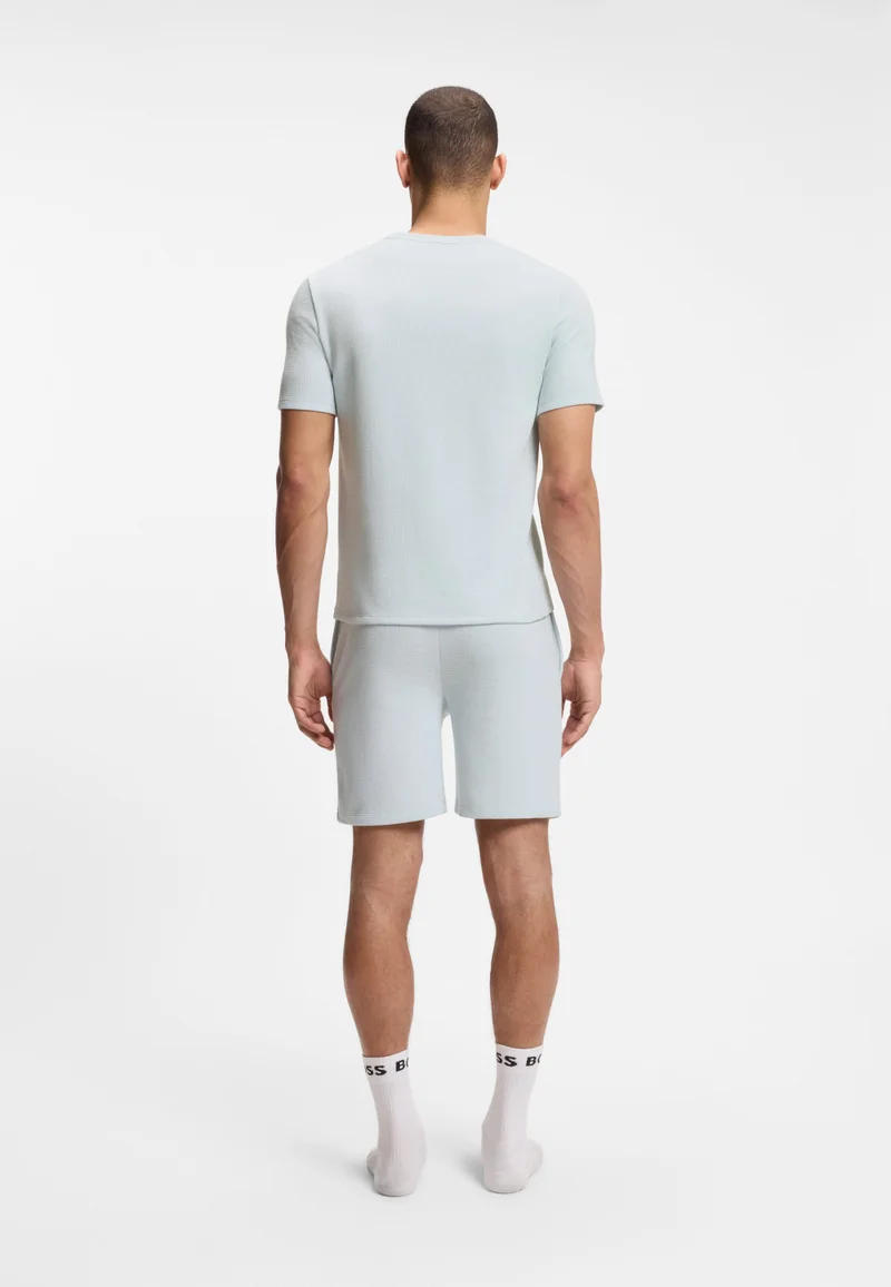 BOSS Cotton-blend pyjama T-shirt with embroidered logo