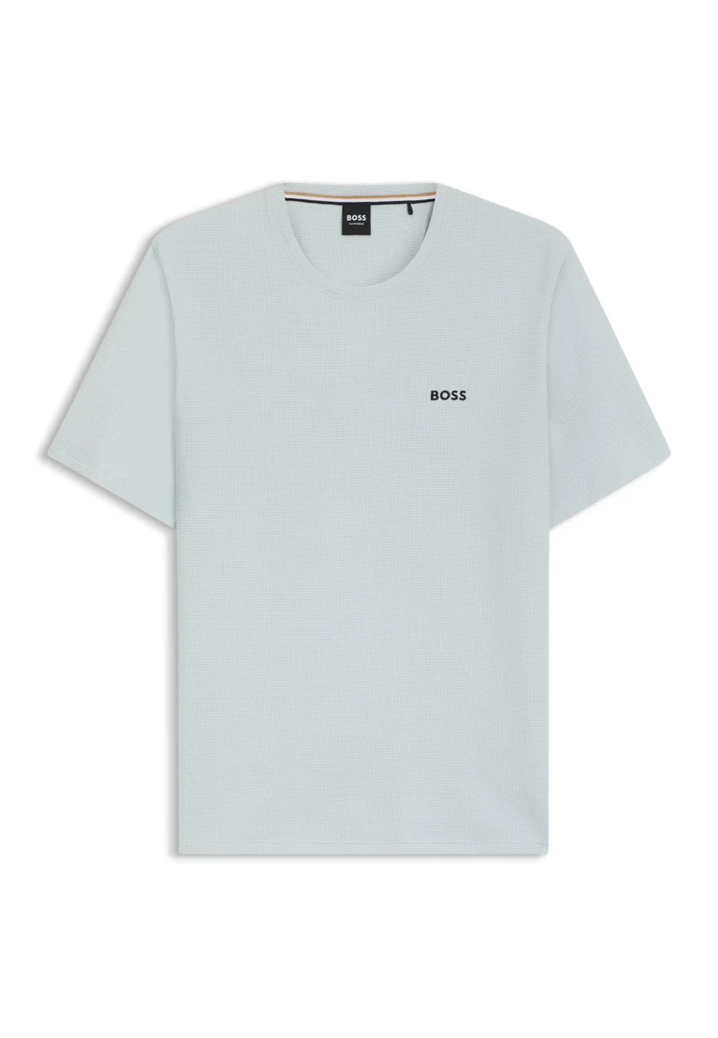 BOSS  Cotton-blend pyjama T-shirt with embroidered logo for Men | Best Price UAE