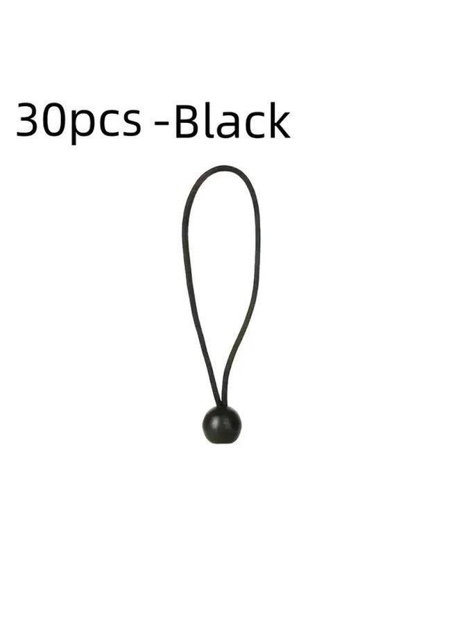 30pcs Black Heavy Duty Bungee Cords with UV Resistant Balls Tie Down Kit - Image 1