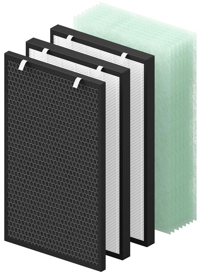 FMDZFL Air400 Replacement Filter for Bissell Air400, 2 H13 True HEPA and 1 Activated Carbon Pack with 8 Pre-Filter, Compared to Part #2521,2520,3365 - Image 1