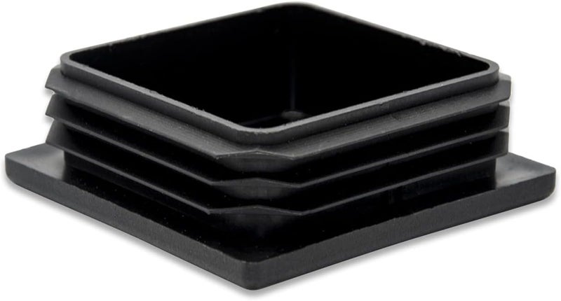 Flyshop 60 x 60 mm, 2-3/8" x 2-3/8" OD Square Tubing End Caps Black Plastic Pipe Tube Plugs Chair Glide Insert 8 Pack - Image 1