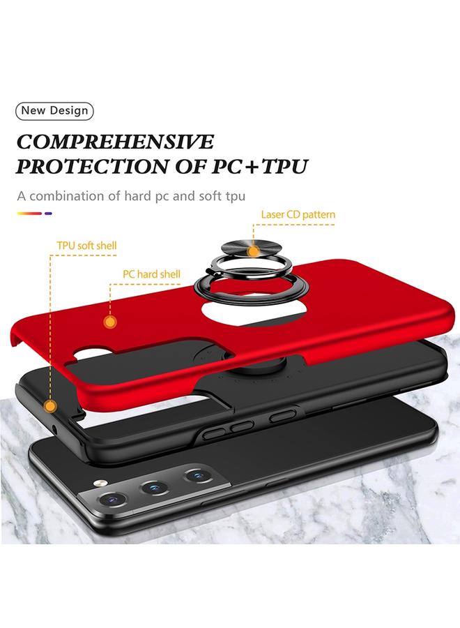 S-TOP Case For Samsung Galaxy S22+ 5G PC + TPU Magnetic Phone Case with Invisible Ring Holder - Image 2