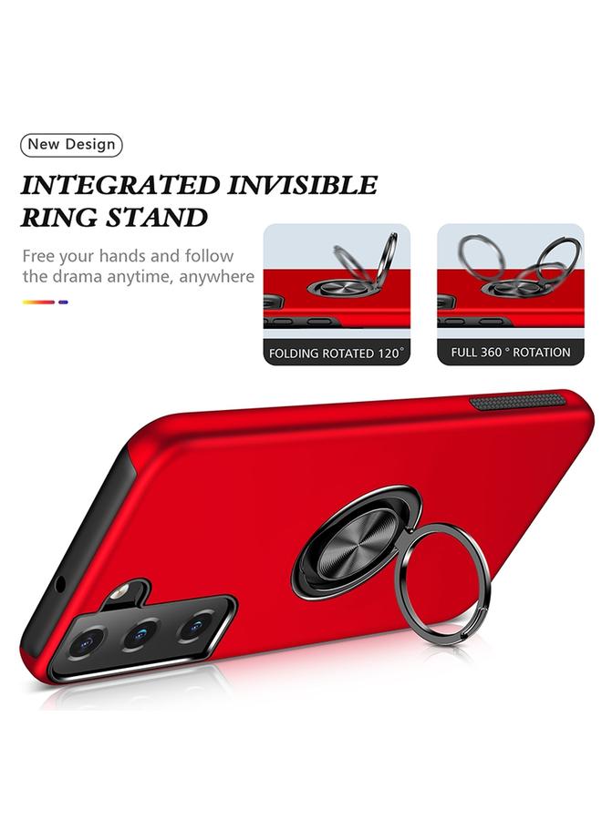 S-TOP Case For Samsung Galaxy S22+ 5G PC + TPU Magnetic Phone Case with Invisible Ring Holder - Image 3