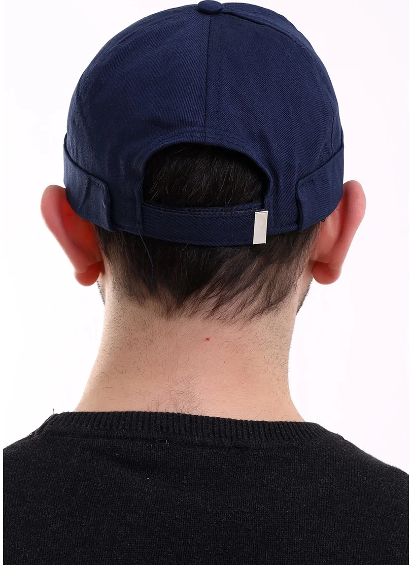 İhvan Online Adjustable Velcro Men's Beret Skullcap - Navy Blue