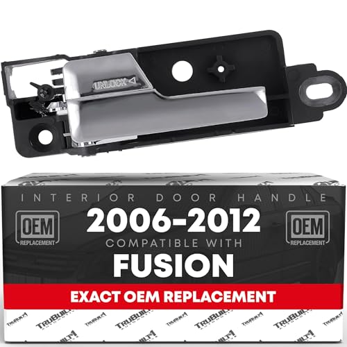 T1A Interior Rear Passenger Door Handle Replacement Upgraded Metal Compatible with 20062012 Ford Fusion 0612 Lincoln MKZ 0611 Mercury Milan All Chrome OEM BE5Z5422601A 81704 - Image 1
