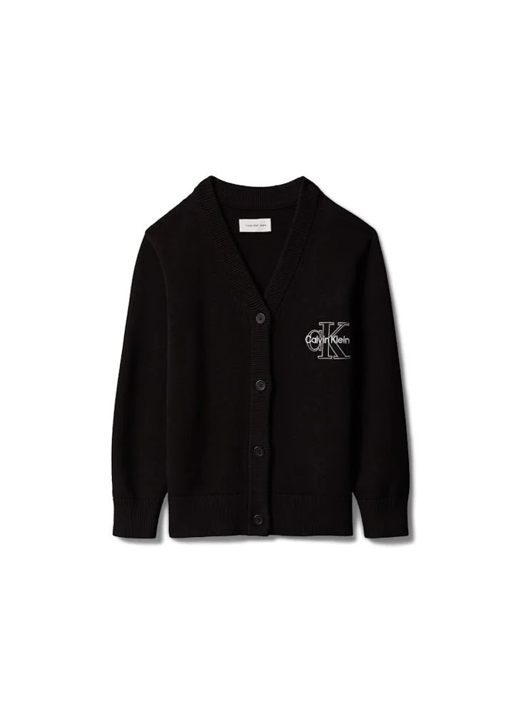 Calvin Klein Jeans Pvh Black Monologo Varsity Cardigan for Men | Best Price UAE