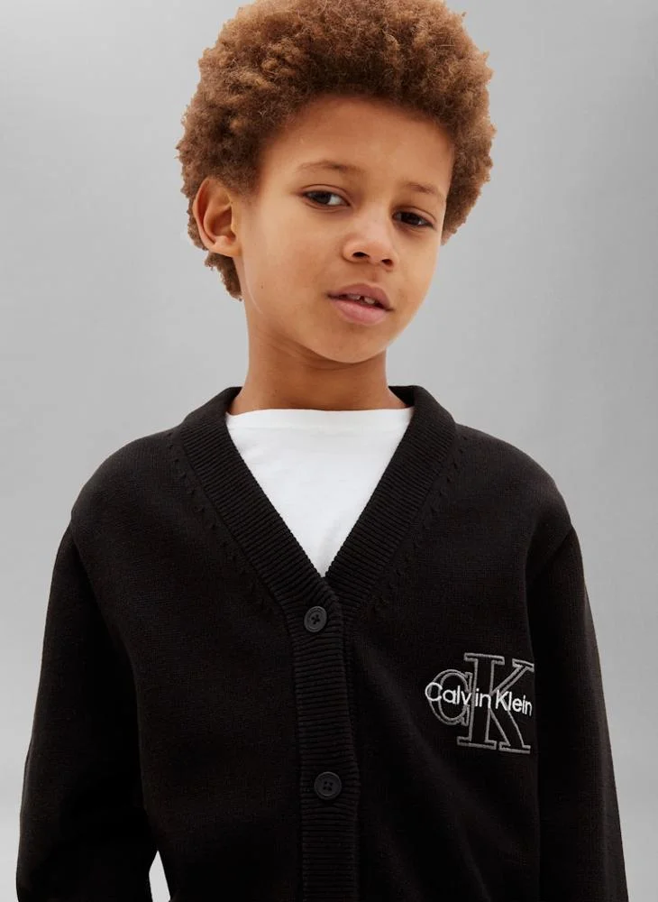 Calvin Klein Jeans Pvh Black Monologo Varsity Cardigan for Men | Best Price UAE
