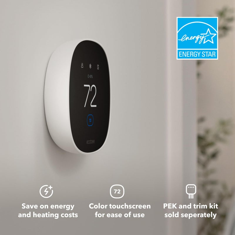 ecobee Smart Thermostat Essential - Energy Star Certified programmable Wi-Fi Thermostat - Works with Siri, Alexa, and Google Assistant - Image 2