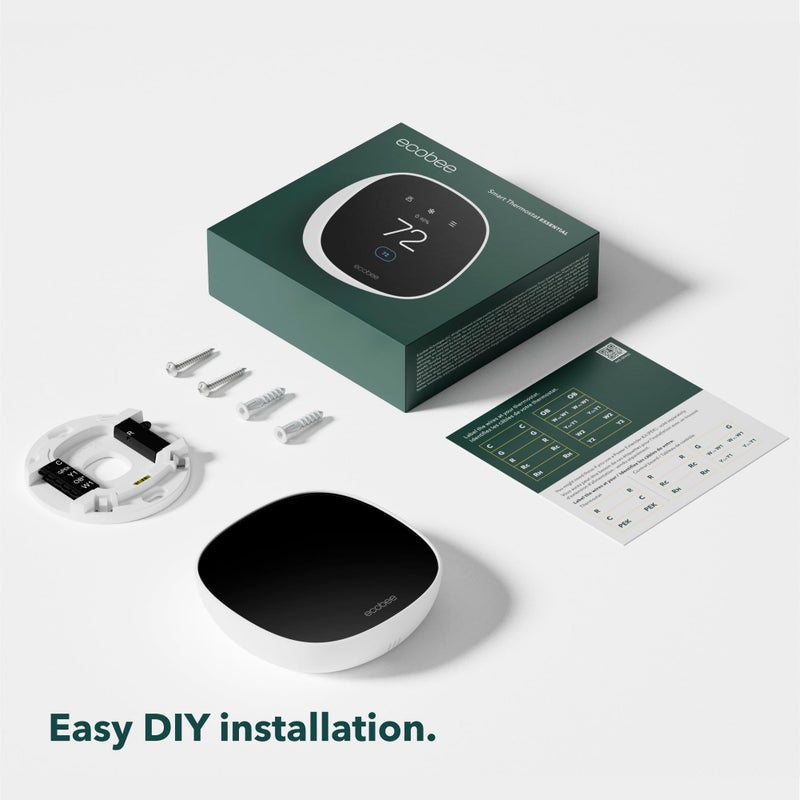 ecobee Smart Thermostat Essential - Energy Star Certified programmable Wi-Fi Thermostat - Works with Siri, Alexa, and Google Assistant - Image 4