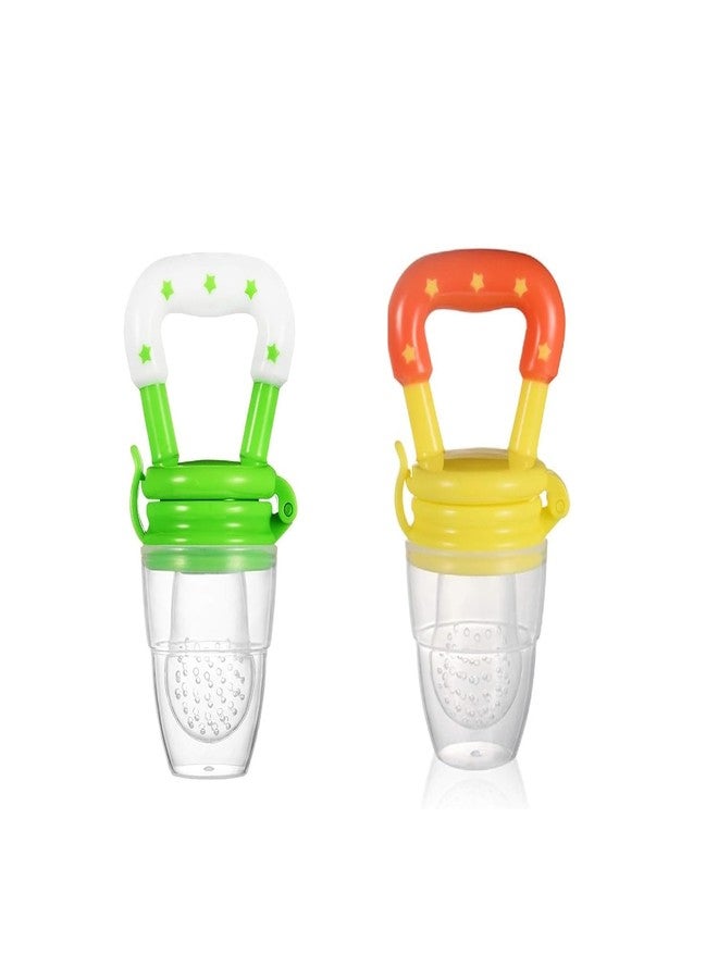 Improvhome Baby Food Feeder Pacifier, Silicone Fruit Feeder Teethers for Babies, Teether for New Born Pack of 2 - Image 1
