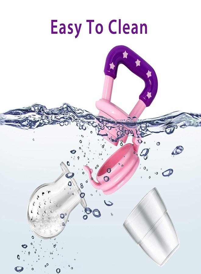Improvhome Baby Food Feeder Pacifier, Silicone Fruit Feeder Teethers for Babies, Teether for New Born Pack of 2 - Image 2