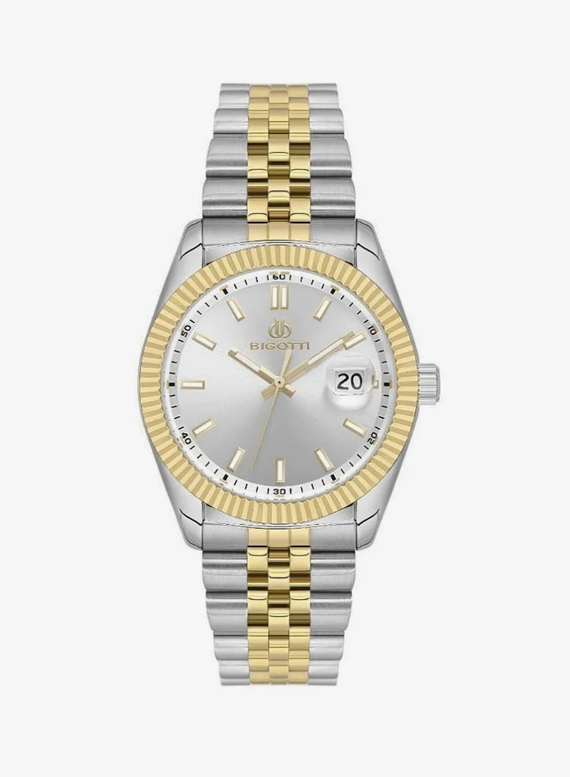 BIGOTTI Bigotti - Quotidiano Men Watch | Stainless Steel band |Brass Case | Analog | Round Dial | Mineral Glass | Japanese Quartz | Water Resistant 50 Meters