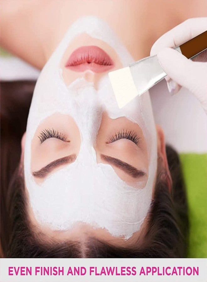 Tandem Face Mask Brush,Mask Beauty Tool Soft Silicone Facial Mud Applicator Silver And Wooden Handle Brush Hairless Body Lotion And Body Butter Applicator Tools Premium (Set Of 1) Multicolor - Image 3