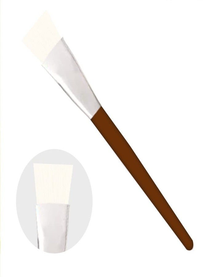 Tandem Face Mask Brush,Mask Beauty Tool Soft Silicone Facial Mud Applicator Silver And Wooden Handle Brush Hairless Body Lotion And Body Butter Applicator Tools Premium (Set Of 1) Multicolor - Image 1