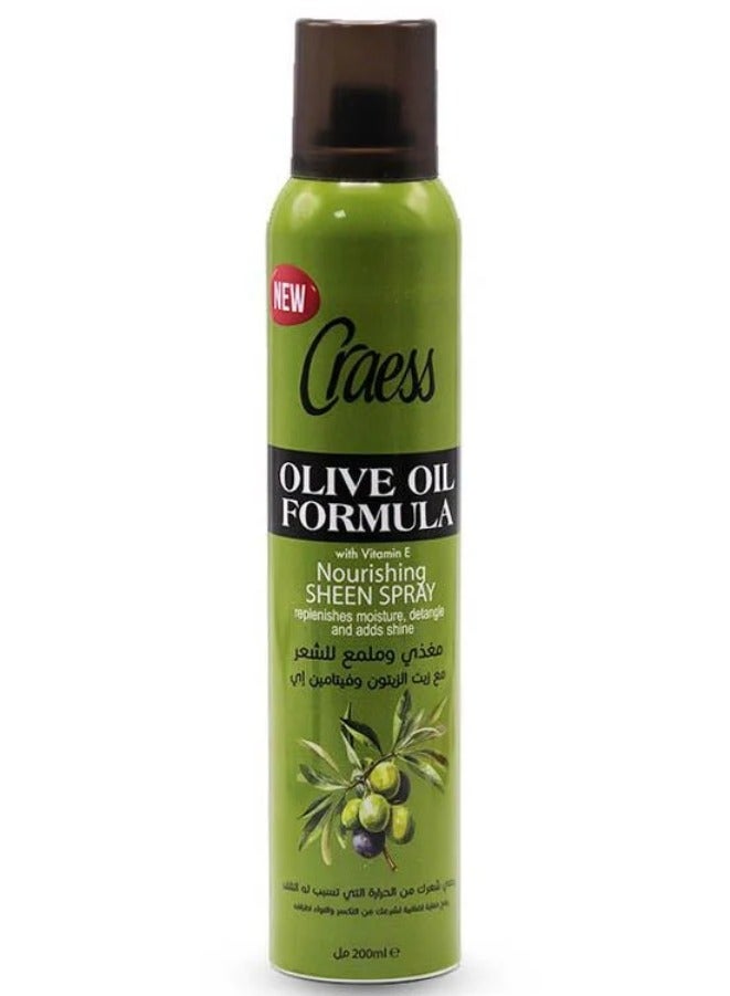Craess Nourishing Shining Spray with Olive Oil and Vitamin E - 200 ml