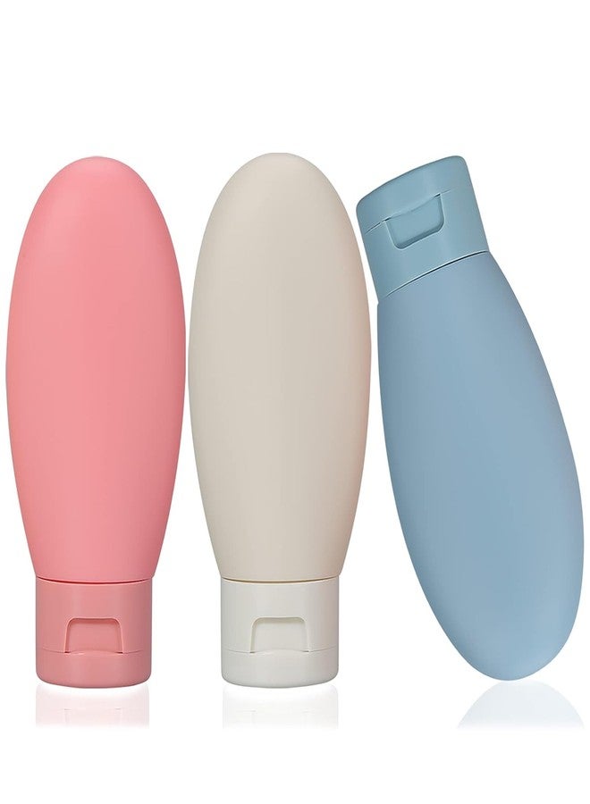 SCHUBERT 3 Pcs Travel Bottles Set,60Ml Travel Bottles & Containers,Small Mini Empty Plastic Squeeze Bottles For Travel Toiletries,Shampoo And Conditioner With Storage Bag, Multicolor - Image 1