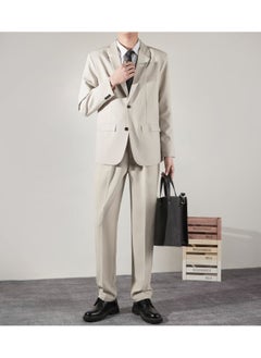 KUYING New Casual Slim Fit Suit Two-Piece Set  - Image 1