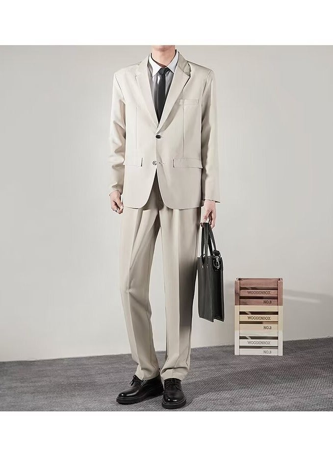 New Casual Slim Fit Suit Two-Piece Set