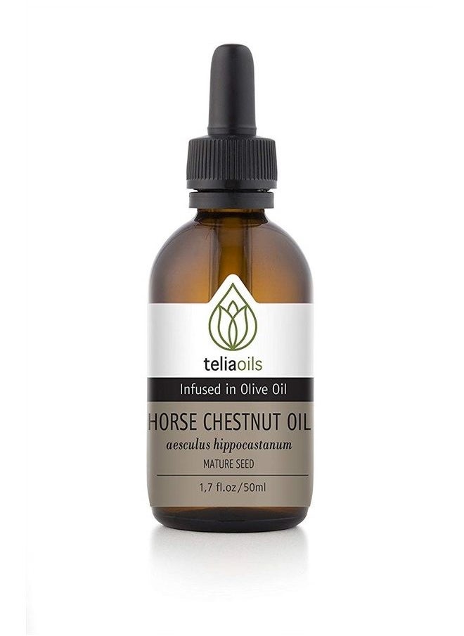 teliaoils Horse Chestnut Infused Oil Extract (Macerated Oil), 1.7 Fl Oz - 50 Ml/a soothing and Antioxidant Oil - Excellent for Varicose Veins  - Image 1