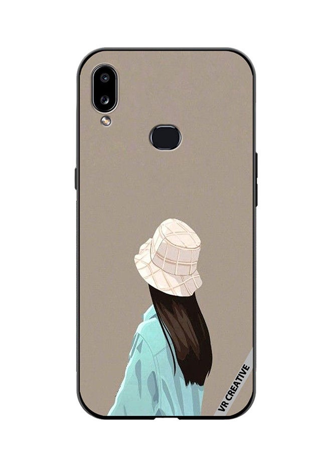 VR CREATIVE Protective Case Cover For Samsung Galaxy A10s Brown Hat Girl Design Multicolour  - Image 1