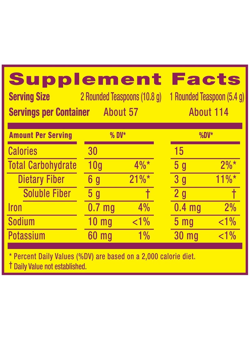 Metamucil Psyllium 4-in-1 Fiber, No Sweeteners, 23.3 OZ - Image 2