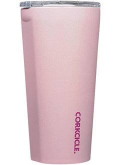 CORKCICLE كوب يونيكورن ماجيك المصنوع من الفولاذ المقاوم للصدأ بسعة 16 أونصة مع غطاء، حلوى قطنية  - Image 1