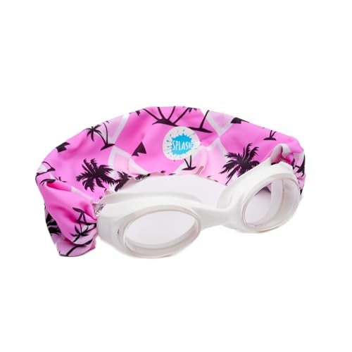Splash Place KIDS SWIM GOGGLES with Fabric Strap - MALIBU |Tangle-Free, Swimming Goggles for Kids, Comfy Fabric Strap Goggles - Image 1